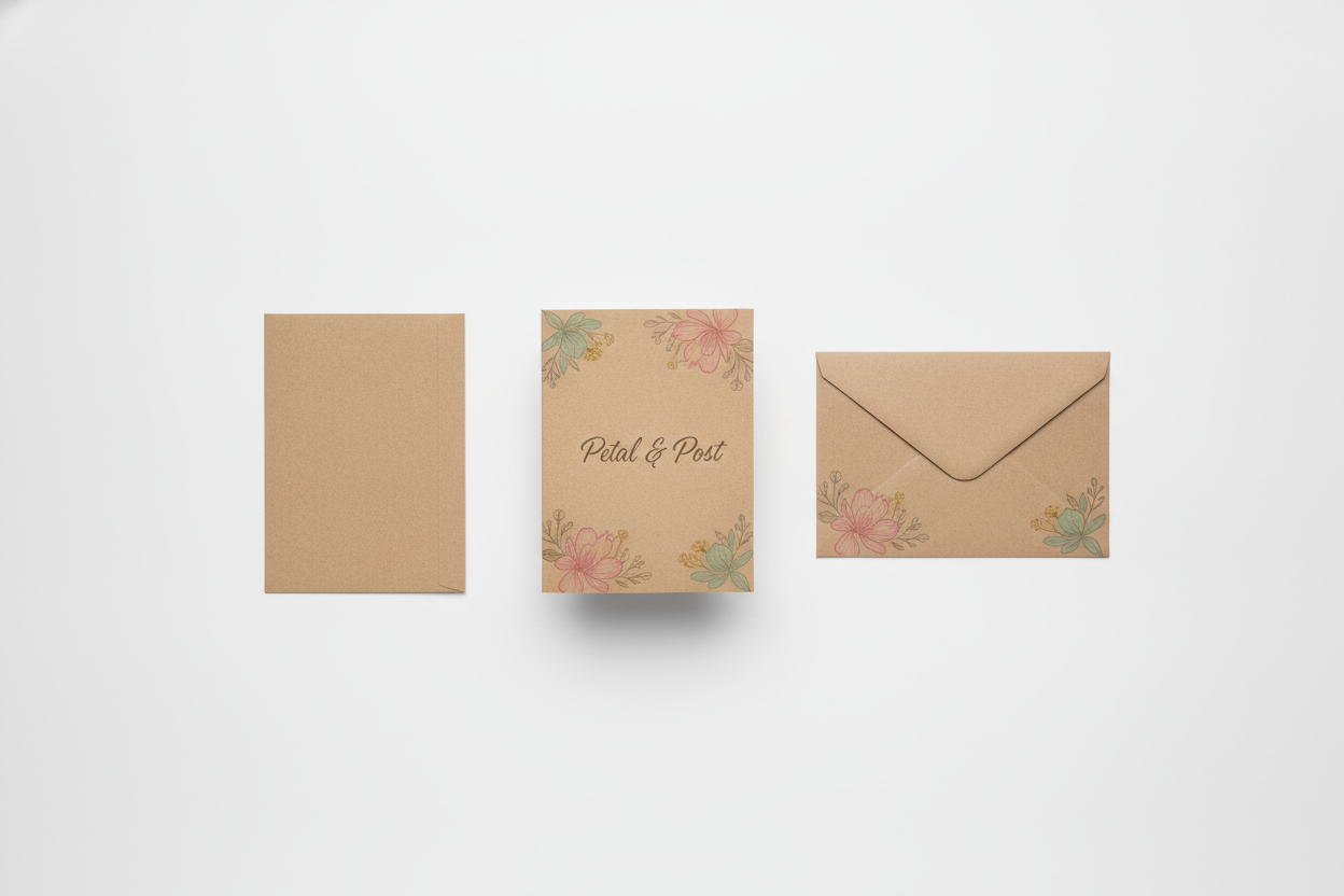 Brown Kraft Announcement Cards