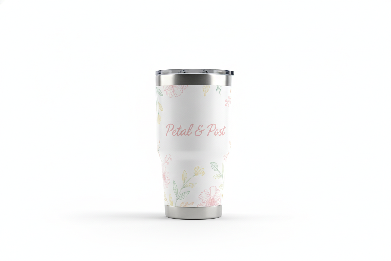 Angled Stainless Steel Tumbler